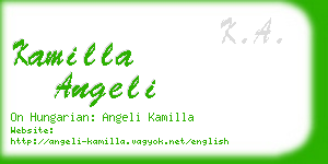 kamilla angeli business card